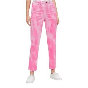 Gap New pink straight leg tie dye ankle khaki pants size 16